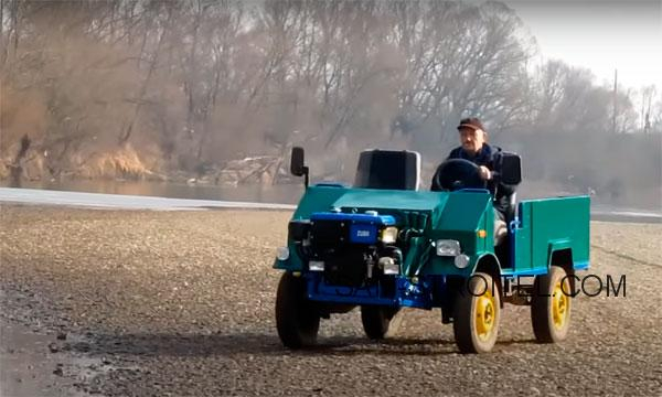 Дизельный ЛуАЗ с двигателем от мотоблока (фото + описание) Дизельный ЛуАЗ с двигателем от мотоблока (фото + описание)