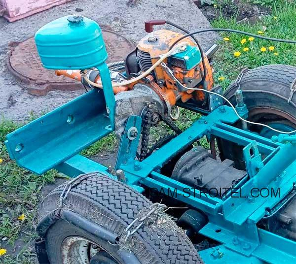 Самодельный мотоблок своими руками с двигателем от бензопилы