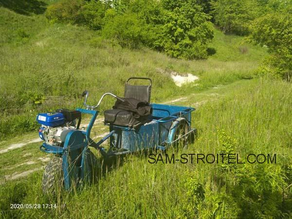 Как я сделал самодельный трицикл с двигателем от мотоблока своими руками