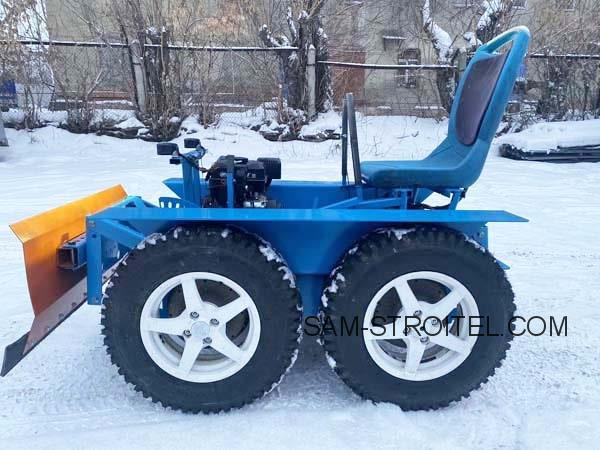 Самодельный бортоповоротный минитрактор: фото и описание конструкции