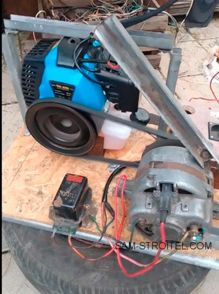 Самодельный бензогенератор из мотокосы: фото и описание Самодельный бензогенератор из мотокосы: фото и описание