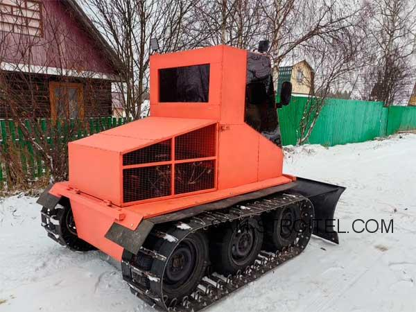 Самодельный минитрактор снегоуборщик на гусеничном ходу: инструкция по сборке и обзор конструкции