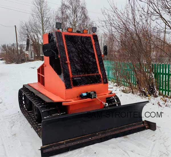 Самодельный минитрактор снегоуборщик на гусеничном ходу: инструкция по сборке и обзор конструкции