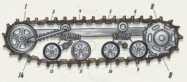 Ходовая гусеничного трактора: из чего состоит и как обслуживать