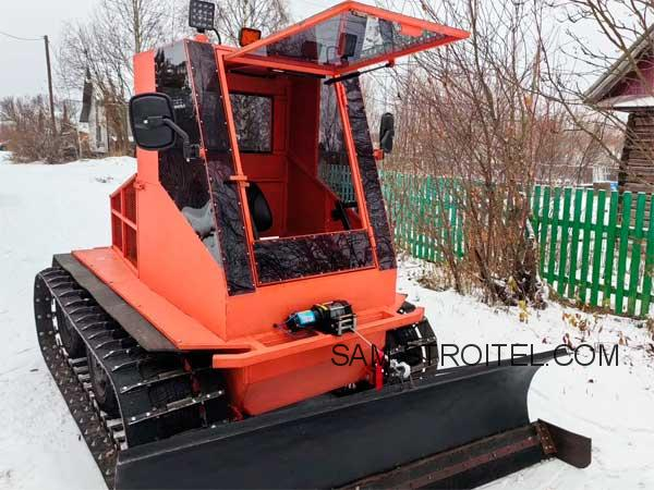 Самодельный минитрактор снегоуборщик на гусеничном ходу: инструкция по сборке и обзор конструкции