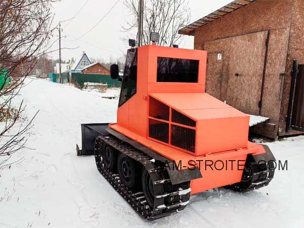 Самодельный минитрактор снегоуборщик на гусеничном ходу: инструкция по сборке и обзор конструкции