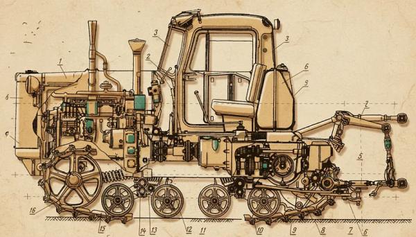 Ходовая гусеничного трактора: из чего состоит и как обслуживать